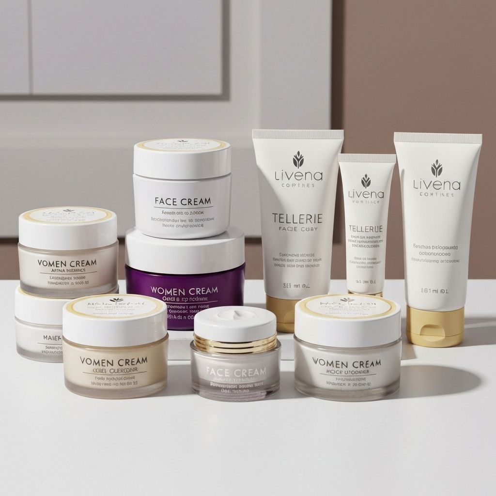 Women's face creams collection